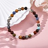 Natural & Synthetic Mixed Gemstone Beaded Stretch Bracelets for Women Men BJEW-F490-01A-5