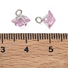 Brass Pave Cubic Zirconia Charms CU-CBABEB3-05P-03-3