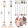 6Pcs 6 Styles Iron Bar Beadable Keychain for Jewelry Making DIY Crafts IFIN-CJ0002-37-2