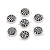 Polymer Clay Beads with CCB Plastic Frame Connector Charms CLAY-T022-35M-02-1