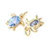 Brass Micro Pave Cubic Zirconia Pendants KK-C143-16G-2