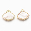 Natural Freshwater Shell Charms KK-N231-228-NF-1