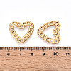304 Stainless Steel Heart Chain Linking Rings STAS-N109-08G-3