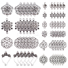 60Pcs 10 Style Alloy Links Connectors PALLOY-SC0003-87-1