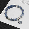 Natural Sodalite Charm Stretch Bracelets for Women Men JX9196-6-1