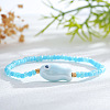 Resin & Porcelain Beads Stretch Bracelets for Women LP2947-5-1
