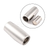 Tarnish Resistant 304 Stainless Steel Magnetic Clasps with Glue-in Ends STAS-K006-15C-1