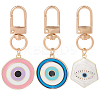 3Pcs Evil Eye Alloy Enamel Pendant Decoration HJEW-CP00035-1