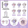 6Pcs 3 Colors Rack Plating Alloy Rhinestone Pendants FIND-TA0005-40-3