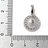 Brass Micro Pave Clear Cubic Zirconia Stud Earring Findings KK-D369-04P-3