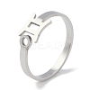 Non-Tarnish Constellations 304 Stainless Steel Open Cuff Ring for Women RJEW-L122-001P-08-1