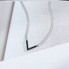 Letter V 304 Stainless Steel with Natural Shell Pendant Necklaces FS-WGFDEEC-04-1