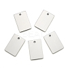 Tarnish Resistant 201 Stainless Steel Rectangle Mirror Polished Finish Stamping Blank Tag Pendants STAS-S031-01-2