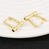 Brass Micro Pave Cubic Zirconia Lock Hoop Earrings EJEW-B146-01G-2