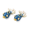 Brass Micro Pave Cubic Zirconia Enamel Pendants KK-G539-01G-04-1