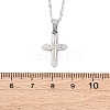 Cross 304 Stainless Steel Pendant Necklaces NJEW-H059-10P-5
