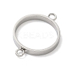 304 Stainless Steel Open Back Bezel Connector Charms STAS-B126-05D-P-2