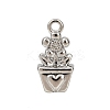 Brass Pave Clear Cubic Zirconia Pendants KK-L238-08P-1