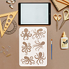 PET Hollow Out Drawing Painting Stencils DIY-WH0693-097-3