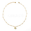 Valentine's Day 304 Stainless Steel Heart Pendant Satellite Chain Necklaces for Women JN5423-2-1