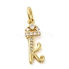 Brass Micro Pave Cubic Zirconia Pendants KK-M273-01G-K-1