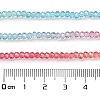 Transparent Painted Glass Beads Strands X1-DGLA-A034-T2mm-A11-4