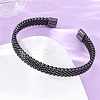 316 Surgical Stainless Steel Cuff Bangles for Men BJEW-P319-05A-B-5