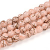 Baking Paint Glass Beads Strands DGLA-N010-8mm-02-1