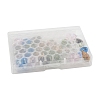 24Pcs 6 Colors Handmade Lampwork Silver Foil Glass Beads FOIL-FS0001-01-6