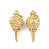 Brass Cubic Zirconia Pendants KK-L251-52G-02-1