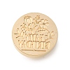 Golden Tone Wax Seal Brass Stamp Heads AJEW-U008-02G-06-2