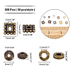 500Pcs 10 Style Tibetan Style Alloy Spacer Beads TIBEB-AR0001-06-6