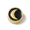 Real 18K Gold Plated Brass Enamel Beads KK-A170-01G-03-1
