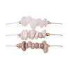 3Pcs 3 Styles Gemstone Braided Bead Bracelets BJEW-JB11146-08-1