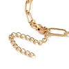 PVD Vacuum Plating 304 Stainless Steel Paper Chain Bracelet for Men Women BJEW-E031-13G-01-3