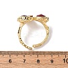 Natural Amethyst/Korean Jade/Agate Germ Cuff Rings RJEW-M076-05G-05-3