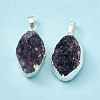 Natural Amethyst Druzy Pendants G-C002-05S-5