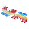 430 Stainless Steel Filigree Pendants STAS-T061-16-3