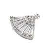 Brass Micro Pave Cubic Zirconia Pendants KK-S339-07P-2
