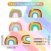 SUNNYCLUE 8Pcs 4 Colors ilicone Beads SIL-SC0001-12-2