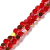 Transparent Electroplate Glass Beads Strands GLAA-Q099-I01-08-1
