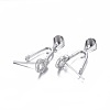 Anti-Tarnish Rhodium Plated 925 Sterling Silver Pendant Bails STER-L058-015P-2
