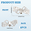 2Pcs Bowknot Alloy Rhinestone Shoe Decorations FIND-CP0002-28B-2