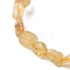 Natural Rutilated Quartz Bead Stretch Bracelets BJEW-K213-20-3