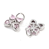 Brass Micro Pave Cubic Zirconia Pendants KK-P271-04P-A-2