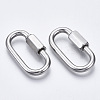 Tarnish Resistant 304 Stainless Steel Screw Carabiner Lock Charms LS-STAS-N087-25A-01-1