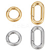 4Pcs 4 Styles 304 Stainless Steel Spring Gate Rings STAS-GO0001-26-1