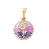 Brass Enamel Pendants KK-CBA3F25-10G-2