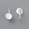 304 Stainless Steel Leverback Earring Settings LS-STAS-F191-03S-14mm-2