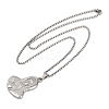 Virgin 201 Stainless Steel Pendant Necklaces for Men Women NJEW-K283-17P-4